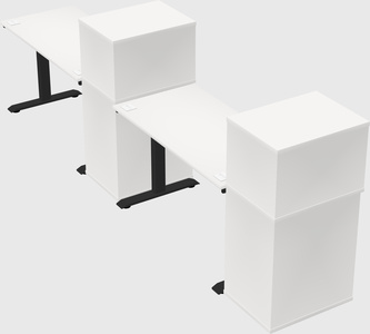 Height-adjustable desk - grade 3 w/cabinet