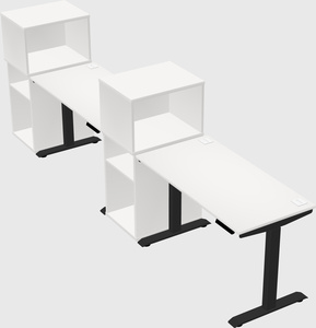 Height-adjustable desk - grade 3 w/cabinet