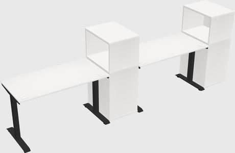 Height-adjustable desk - grade 3 w/cabinet