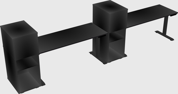 Height-adjustable Desk - Grade 3 W/cabinet