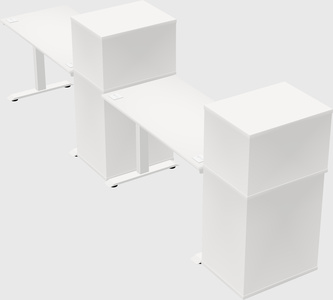Height-adjustable desk - grade 3 w/cabinet