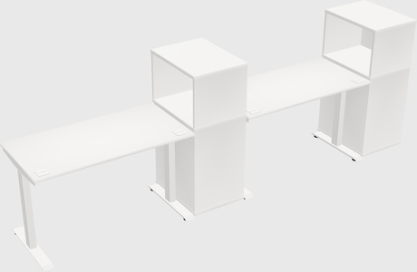 Height-adjustable desk - grade 3 w/cabinet