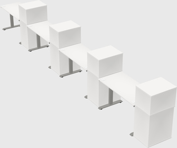 Height-adjustable desk - grade 3 w/cabinet
