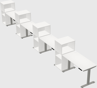 Height-adjustable desk - grade 3 w/cabinet