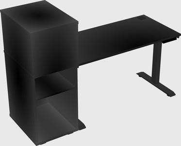 Height-adjustable desk - grade 3 w/cabinet