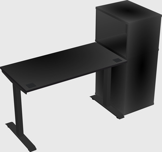 Height-adjustable desk - grade 3 w/cabinet