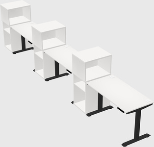 Height-adjustable desk - grade 3 w/cabinet