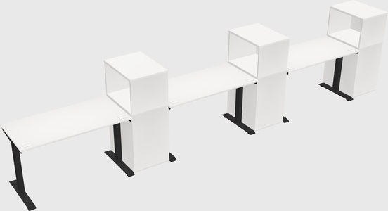 Height-adjustable desk - grade 3 w/cabinet