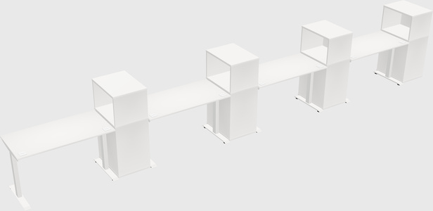 Height-adjustable desk - grade 3 w/cabinet