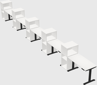 Height-adjustable desk - grade 3 w/cabinet