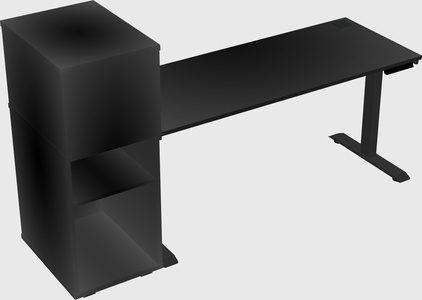 Height-adjustable desk - grade 3 w/cabinet