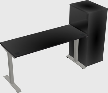 Height-adjustable desk - grade 3 w/cabinet