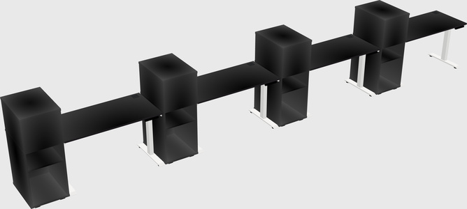 Height-adjustable Desk - Grade 3 W/cabinet