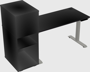 Height-adjustable desk - grade 3 w/cabinet