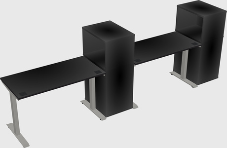 Height-adjustable desk - grade 3 w/cabinet