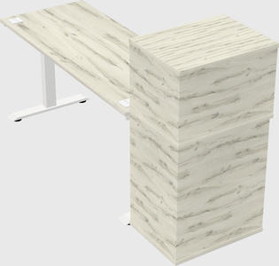 Height-adjustable desk - grade 3 w/cabinet