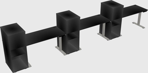 Height-adjustable Desk - Grade 3 W/cabinet