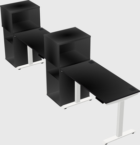 Height-adjustable desk - grade 3 w/cabinet