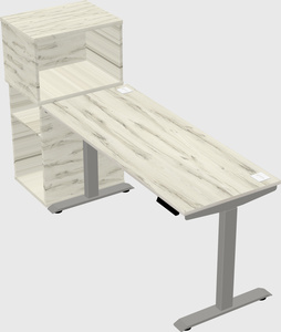 Height-adjustable desk - grade 3 w/cabinet