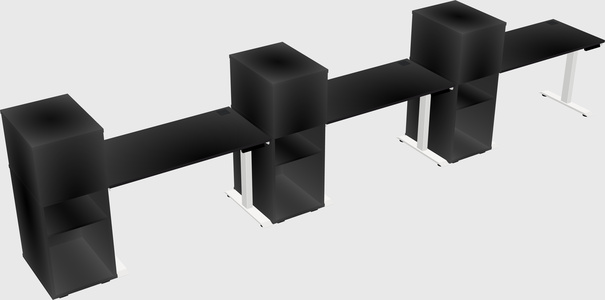 Height-adjustable Desk - Grade 3 W/cabinet