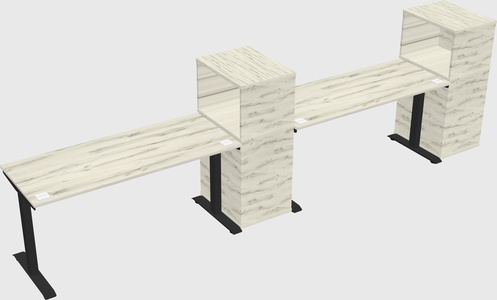 Height-adjustable desk - grade 3 w/cabinet