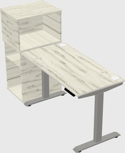 Height-adjustable desk - grade 3 w/cabinet