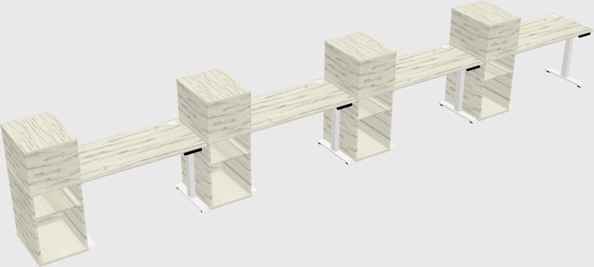 Height-adjustable Desk - Grade 3 W/cabinet