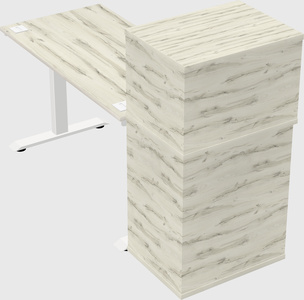 Height-adjustable desk - grade 3 w/cabinet