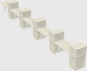 Height-adjustable desk - grade 3 w/cabinet