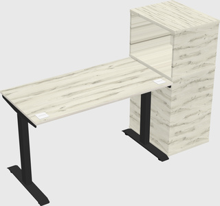 Height-adjustable desk - grade 3 w/cabinet