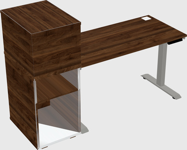 Height-adjustable desk - grade 3 w/cabinet