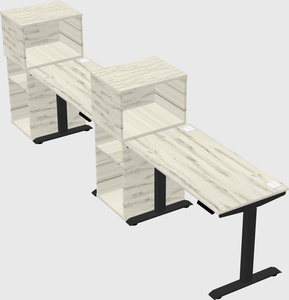 Height-adjustable desk - grade 3 w/cabinet