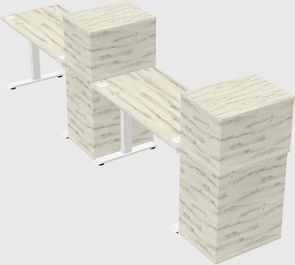 Height-adjustable desk - grade 3 w/cabinet