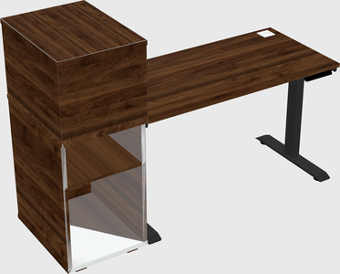 Height-adjustable desk - grade 3 w/cabinet