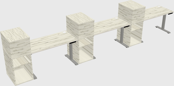 Height-adjustable Desk - Grade 3 W/cabinet