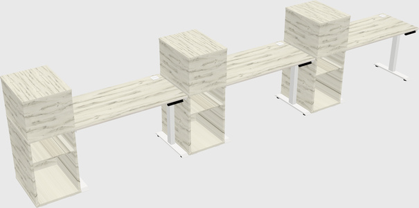 Height-adjustable Desk - Grade 3 W/cabinet
