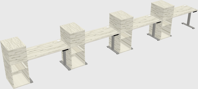 Height-adjustable Desk - Grade 3 W/cabinet