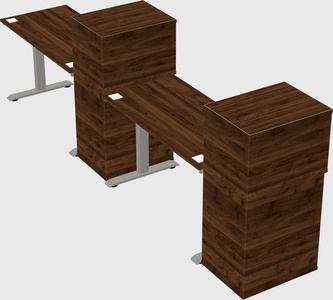 Height-adjustable desk - grade 3 w/cabinet