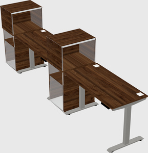 Height-adjustable desk - grade 3 w/cabinet