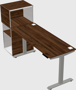 Height-adjustable desk - grade 3 w/cabinet