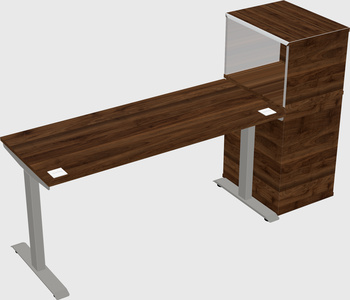 Height-adjustable desk - grade 3 w/cabinet