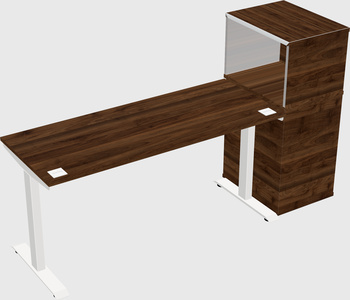 Height-adjustable desk - grade 3 w/cabinet
