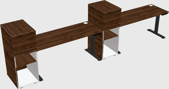 Height-adjustable desk - grade 3 w/cabinet