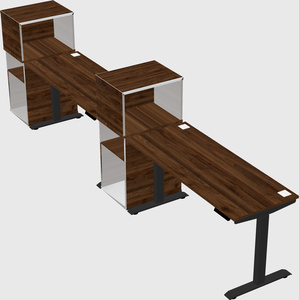 Height-adjustable desk - grade 3 w/cabinet