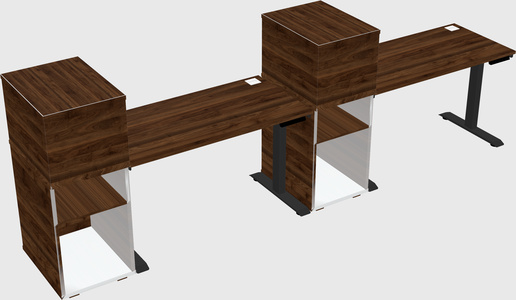 Height-adjustable desk - grade 3 w/cabinet