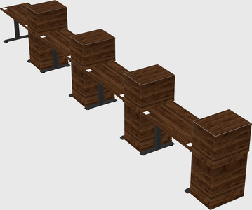 Height-adjustable desk - grade 3 w/cabinet