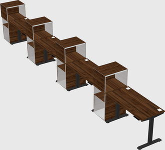 Height-adjustable desk - grade 3 w/cabinet