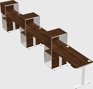 Height-adjustable desk - grade 3 w/cabinet