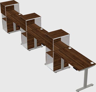 Height-adjustable desk - grade 3 w/cabinet