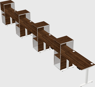 Height-adjustable desk - grade 3 w/cabinet